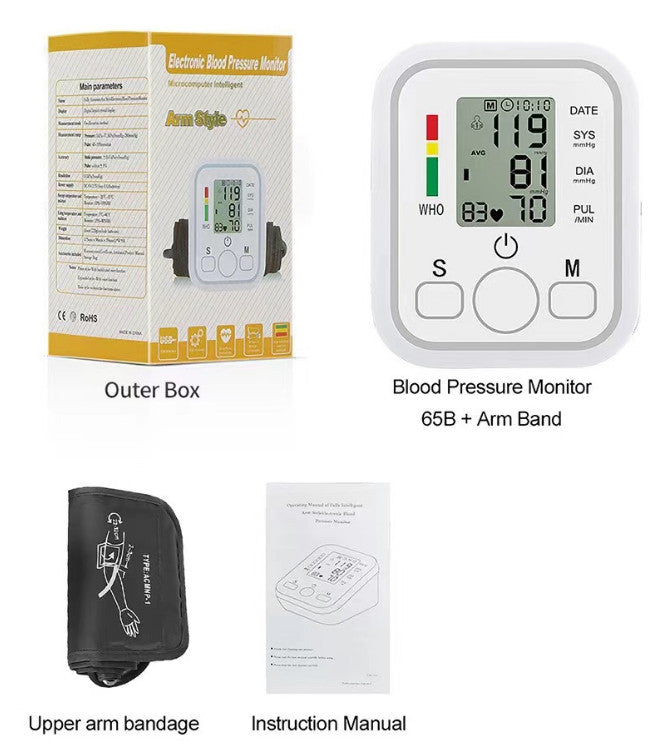 Automatic Digital Blood Pressure Monitor Upper Arm LCD BP Machine Heart Rate uk