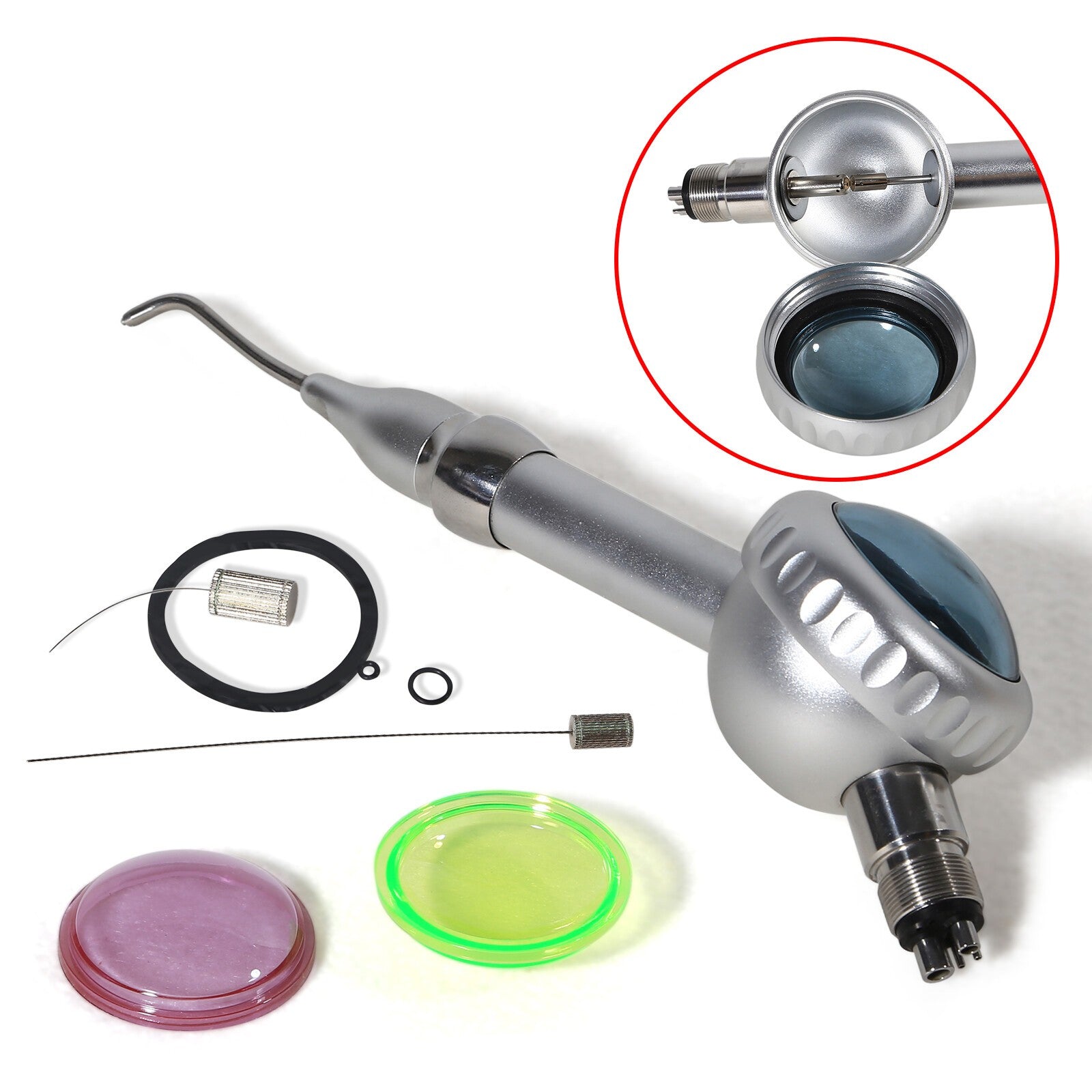 Dental Teeth Polishing 4 Holes Polisher Handpiece Hygiene Air Flow Prophy Jet