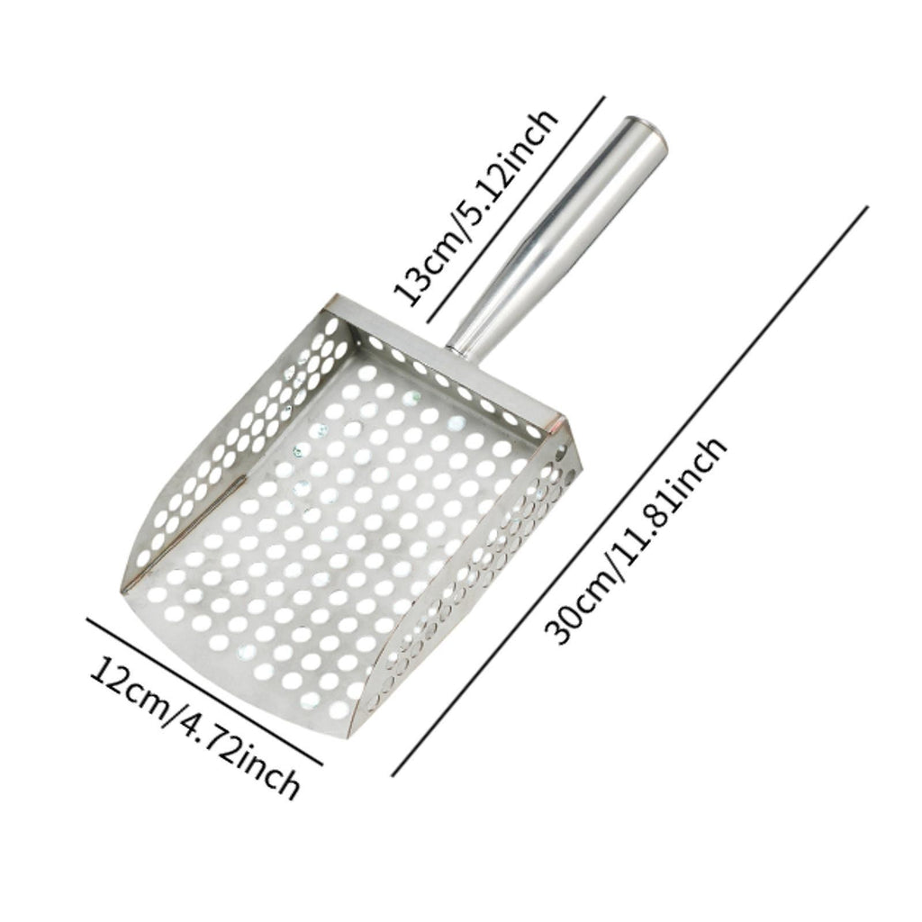 Stainless Steel Sand Scoop Sand Sifter Shovel for Metal Detecting Underwater