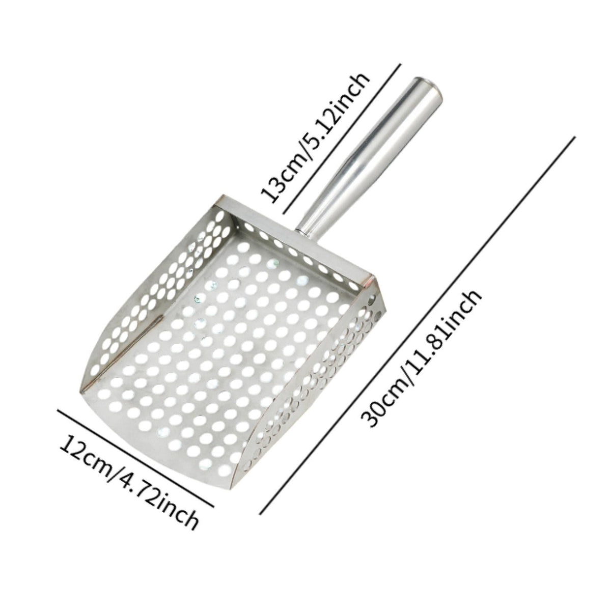 Stainless Steel Sand Scoop Sand Sifter Shovel for Metal Detecting Underwater
