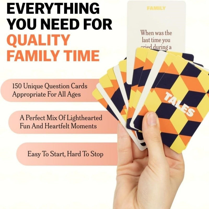 150 Conversation Starter Cards Family Edition for Family Gathering Party Travel