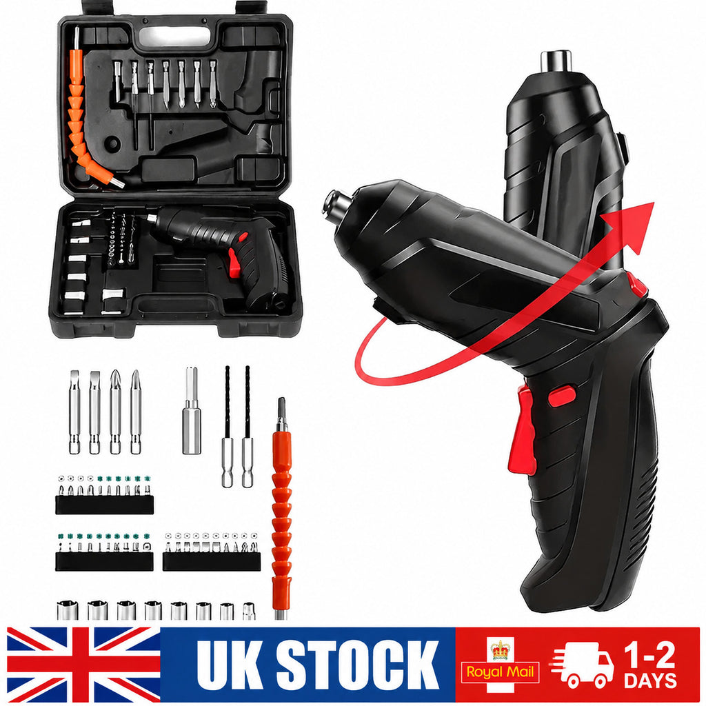 47pcs Cordless Electric Drill Set Electric Driver Screwdriver Rechargeable NEW
