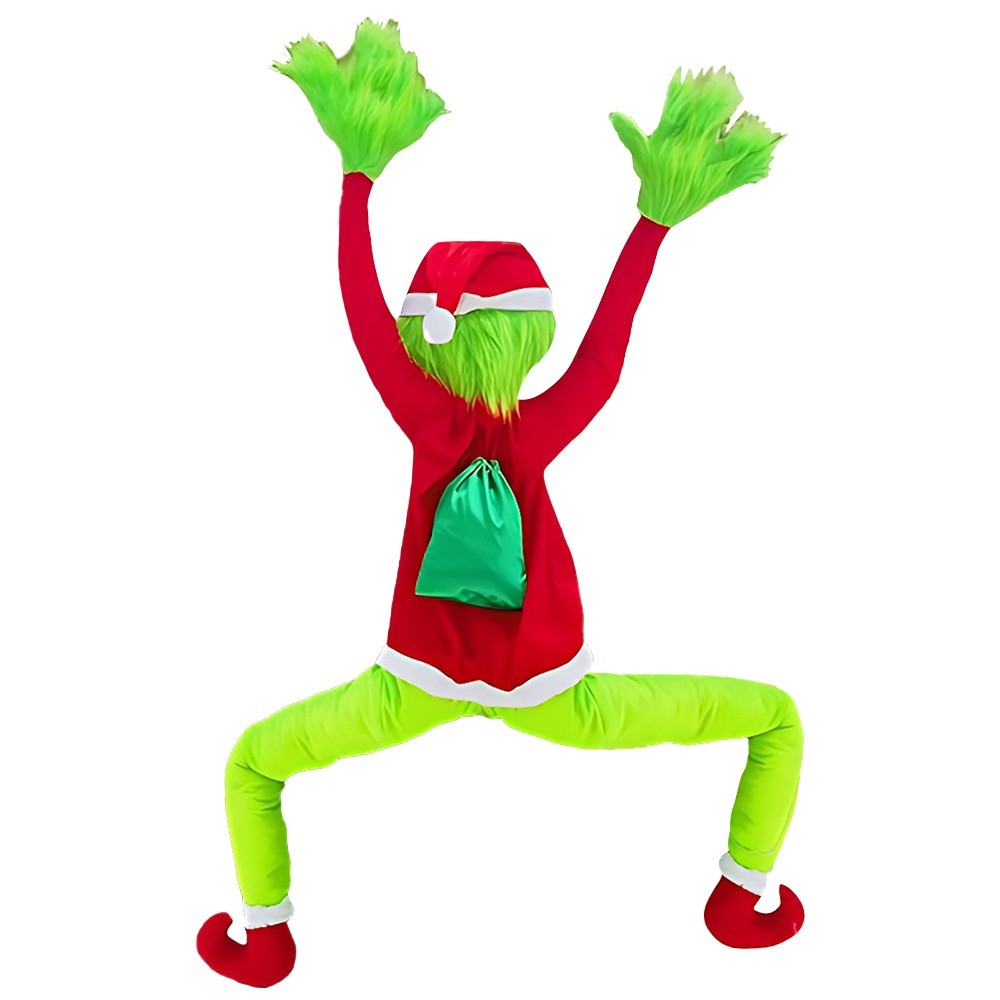 Christmas Grinchs Decor Bendable Arms & Legs, for Home Tree Wall Outdoor Decor