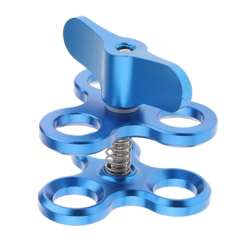 Three-hole ball joint arm underwater diving clamp mount for light