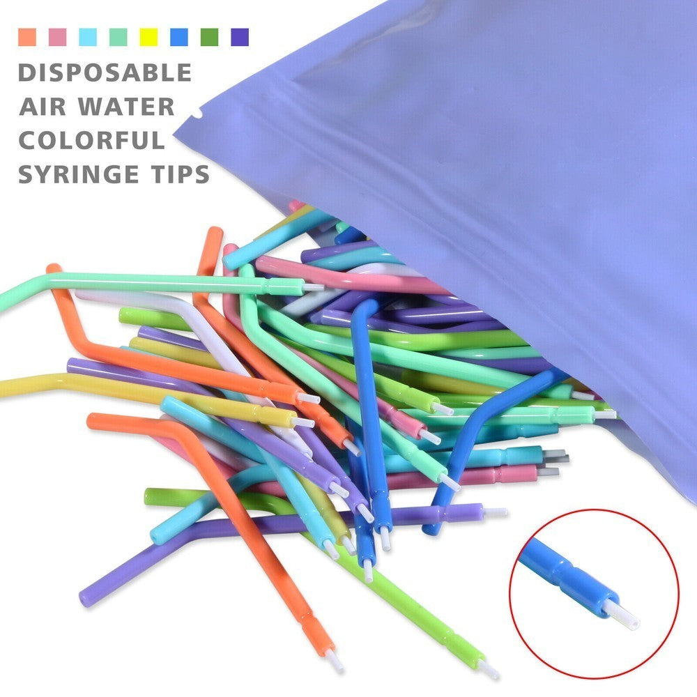 1000Pcs Dental 3-Way Air Water Syringe Disposable Spray Tips Triple Nozzles