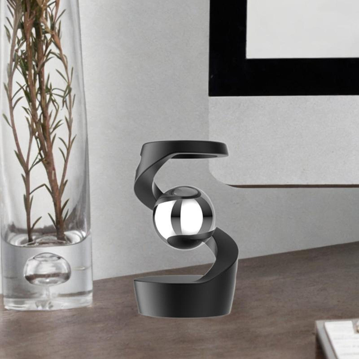 Gravity Defying Kinetic Desk Toy Metal for Adults Desktop Rotating Gyroscope