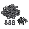 20 Pcs Figure 8 Fastener with Screws, Table Top Mounting Clips for Wood, Black