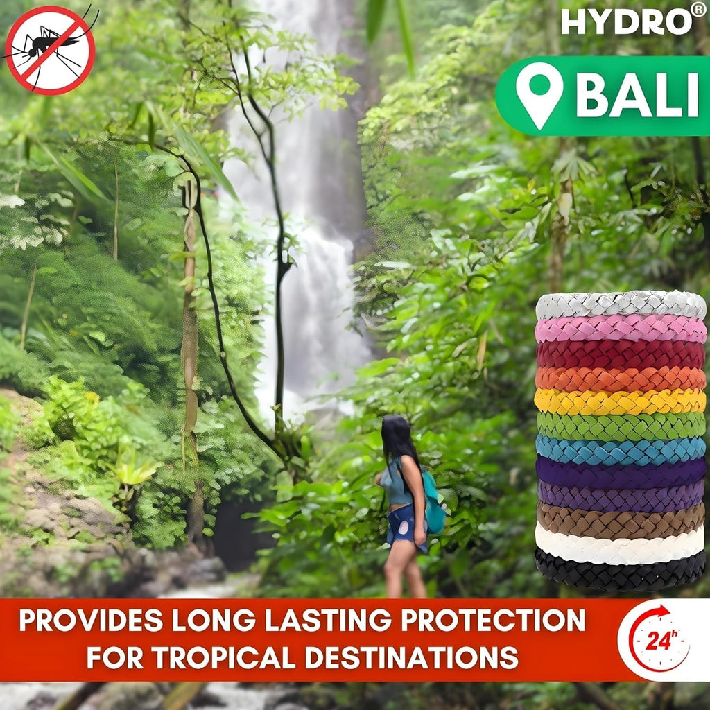 12X Mosquito Repellent Plastic Bracelets Natural Waterproof Deet-Free Non Toxic