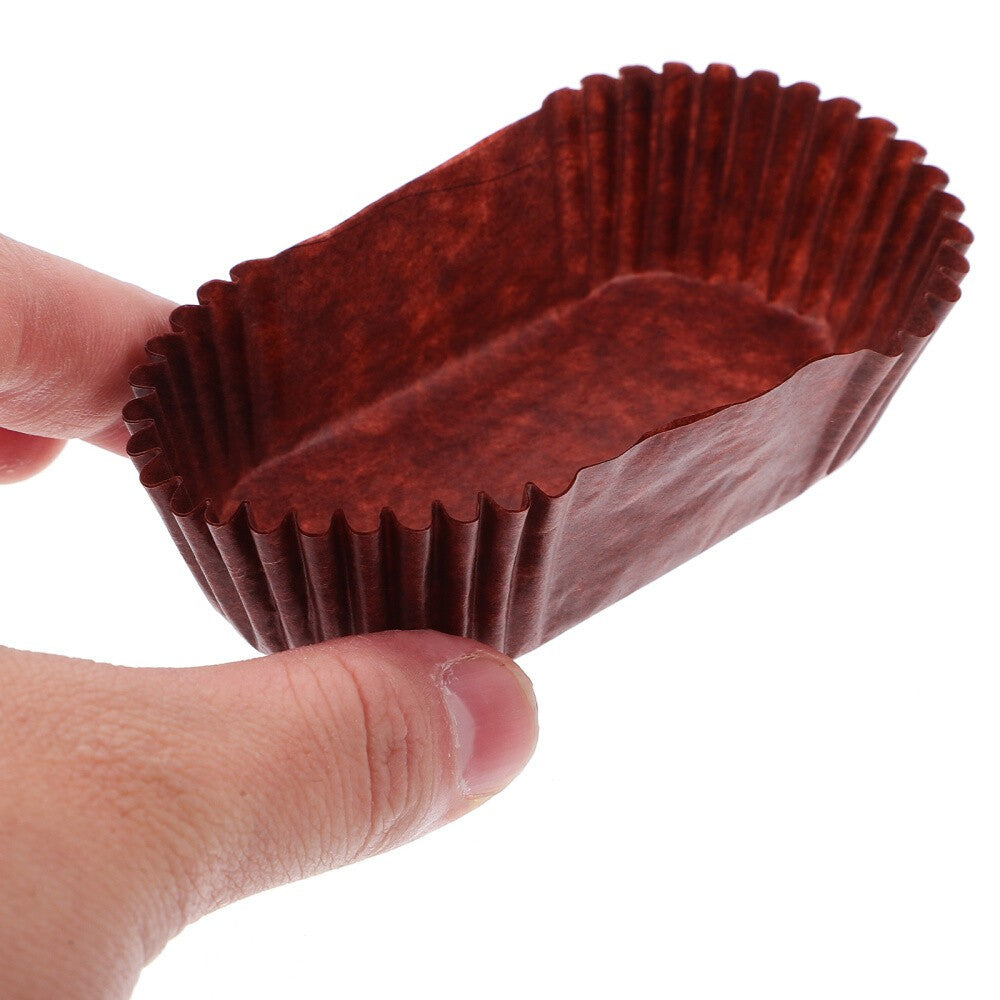 Mini Loaf Tin Liners Paper Cases for Baking Cake Square Tray Cup Oval