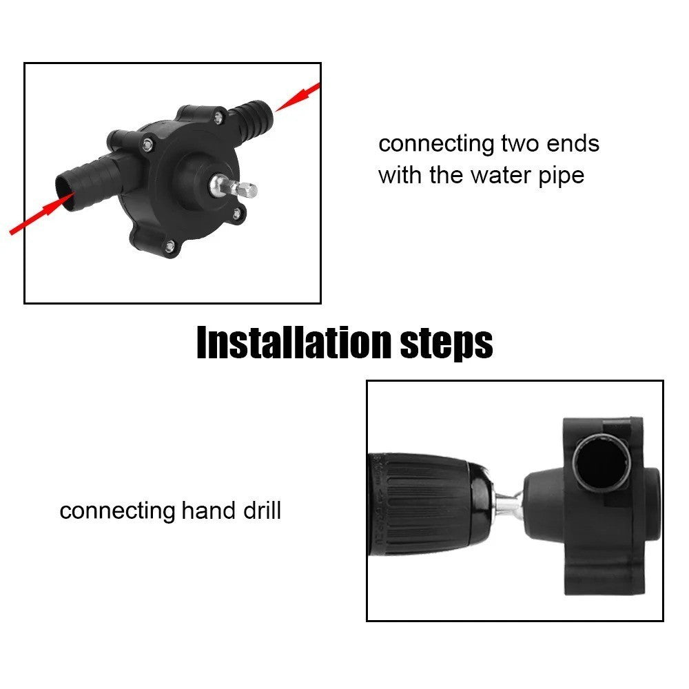 2X Portable Electric Powered Drill Pump Oil Fluid Water Transfer Pumps Self Prim