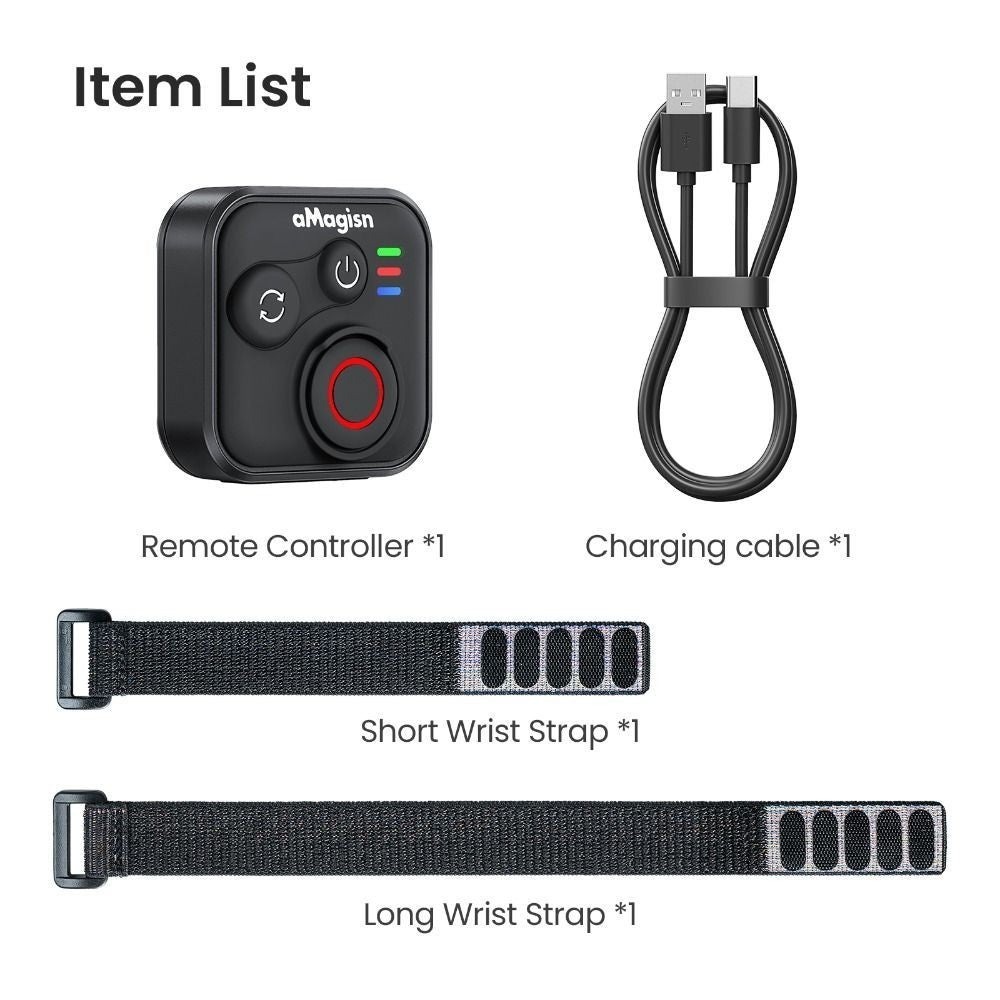Bluetooth Remote Control for Insta360 X5/X4/AcePro 2/DJI Action 5 Pro