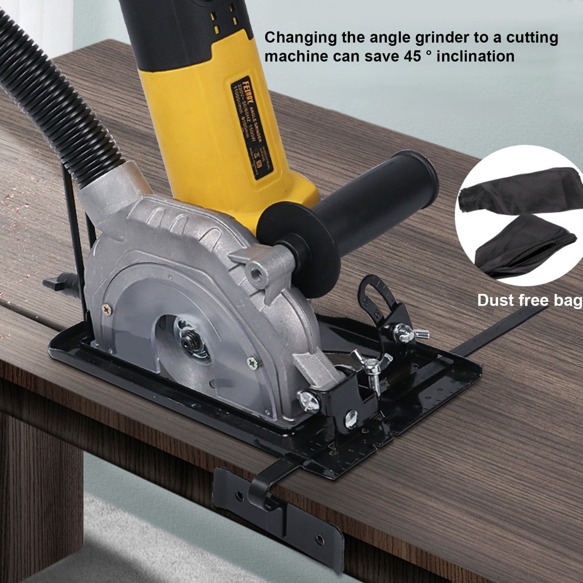 ‌45° Adjustable Angle Grinder Stand Holder Fit for 100-125mm Angle Grinde