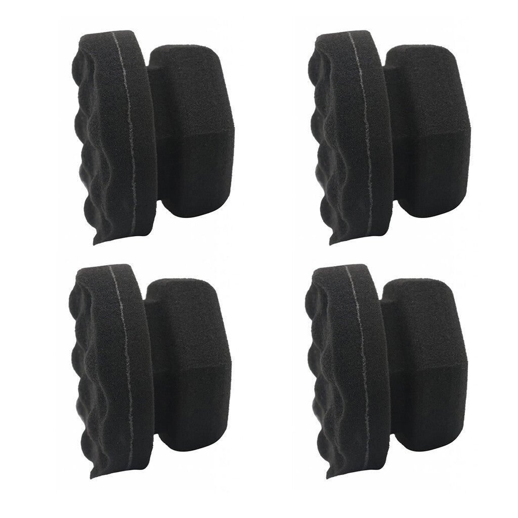 4Pack Car Tyre Brush Tire Dressing Applicator Hex Grip Soft Sponge Waxing Sponge