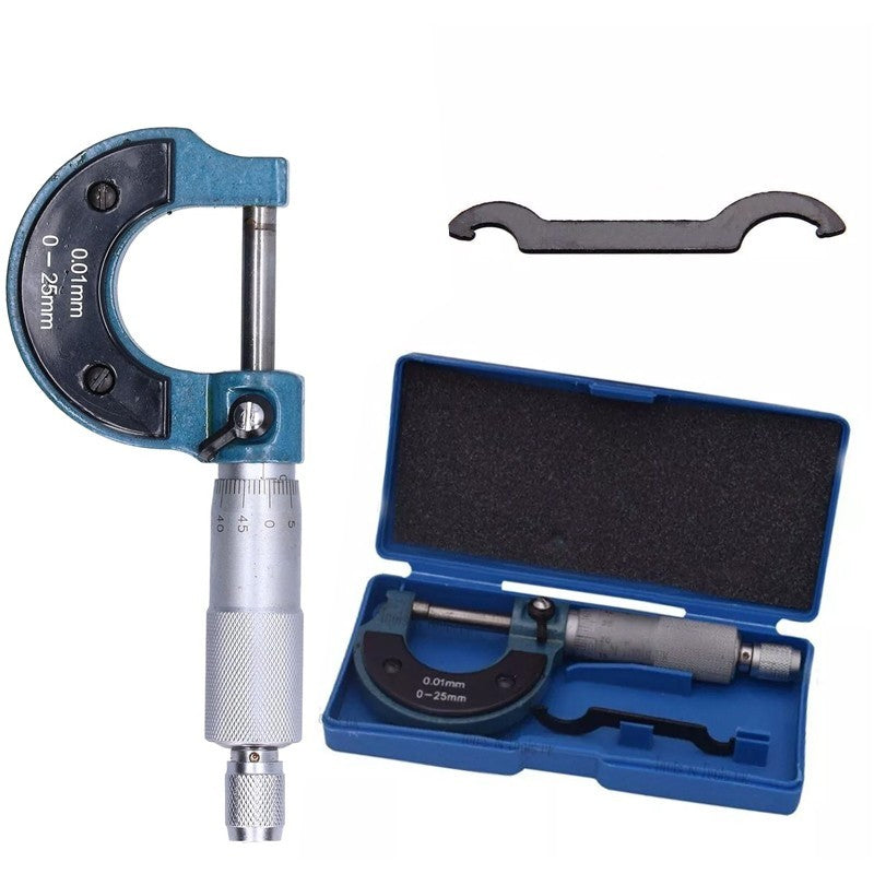 0–25mm Outside Micrometer Caliper Metric Precision Gauge 0.01mm Tool