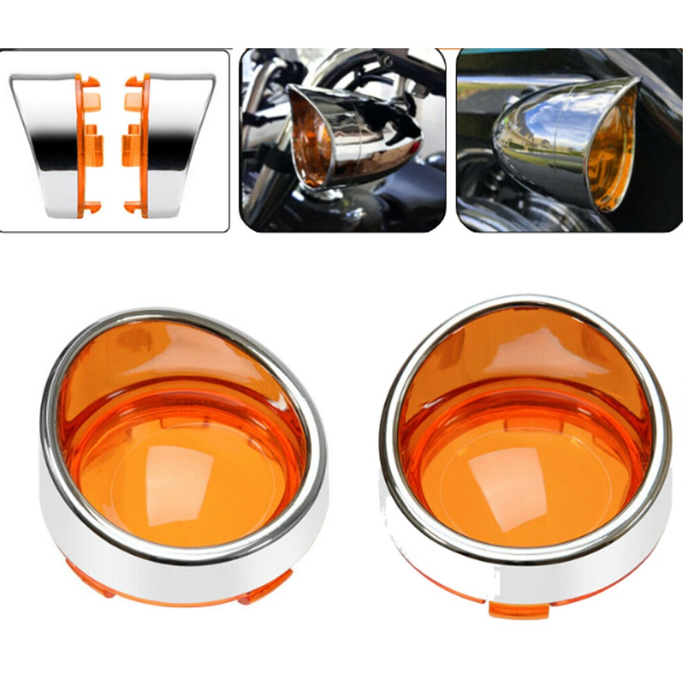 For Harley Turn Signal Light Blinker Bezel Indicator Lens Trim Ring Visor Cover