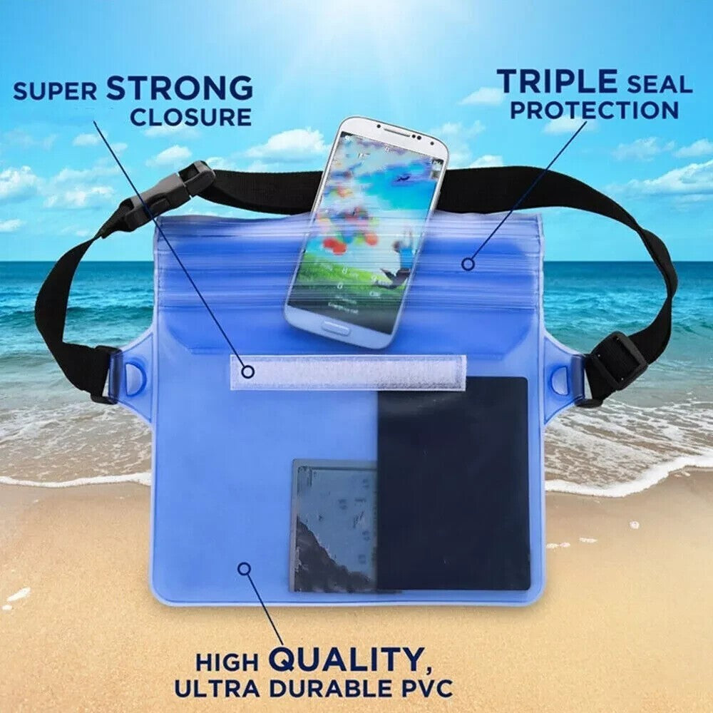 Beach Swimming Waterproof Underwater Waist Bag Pouch Dry Case Pack Pocket Wallet