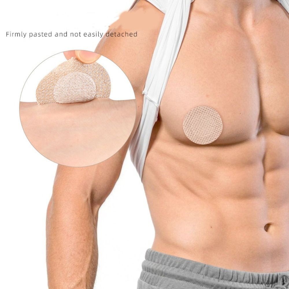100pcs Sweatproof Men Nipple Cover Traceless Breast Patch  Daily Use
