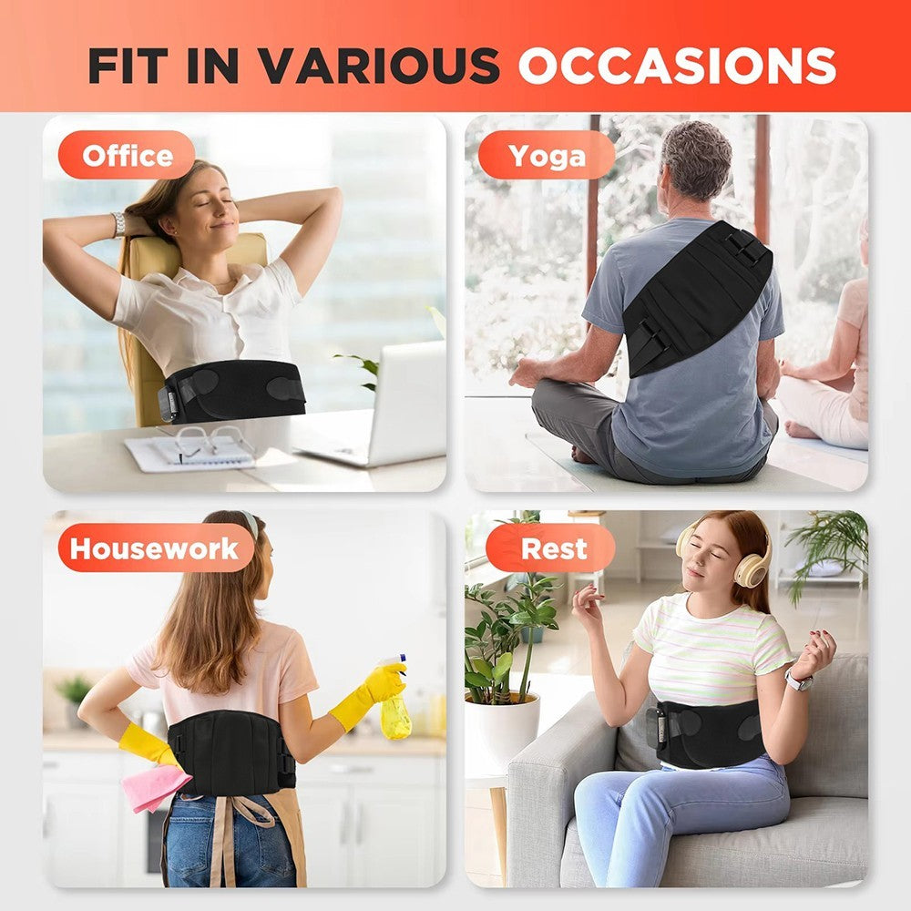 Heating Massage Waist Belt Cordless Pad Electric Heat Wrap For Back Relief