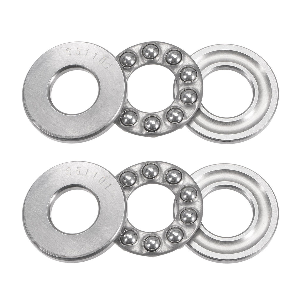 8pcs F10-21M Thrust Ball Bearings 10mmx21mmx7mm Chrome Steel Single Direction