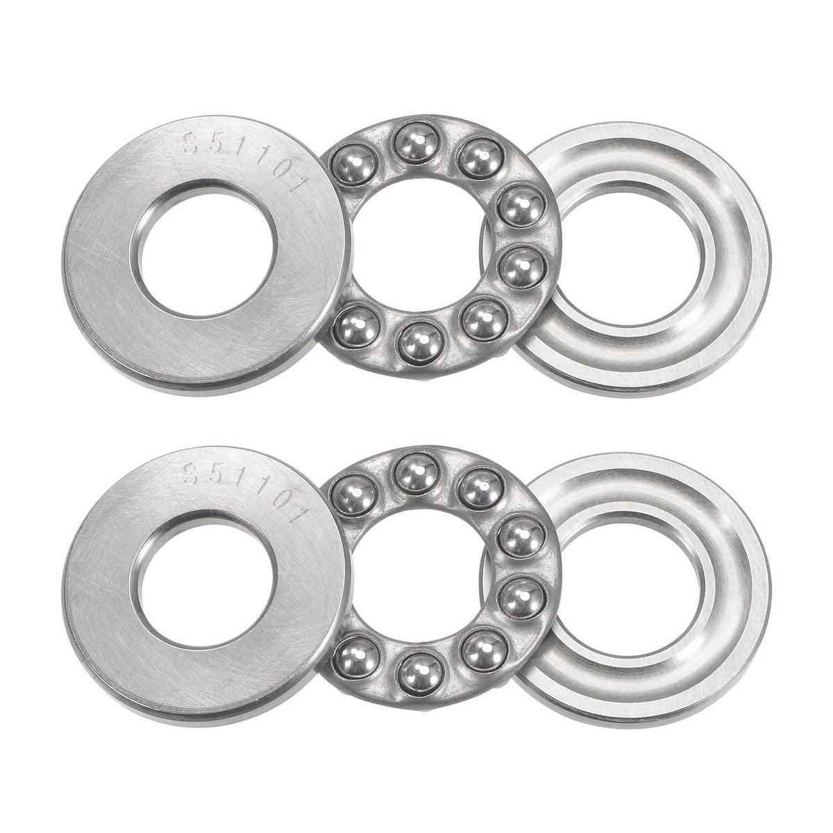 8pcs F10-21M Thrust Ball Bearings 10mmx21mmx7mm Chrome Steel Single Direction