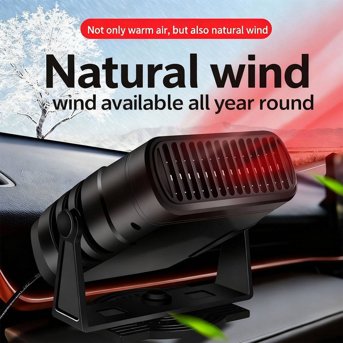 Portable Solar Panel Car Heater Fan Fast Heating Defroster for Greenhouse HEN