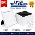Nicola Spring 3D Box Photo Frames - 8 x 8" - White - Pack of 5