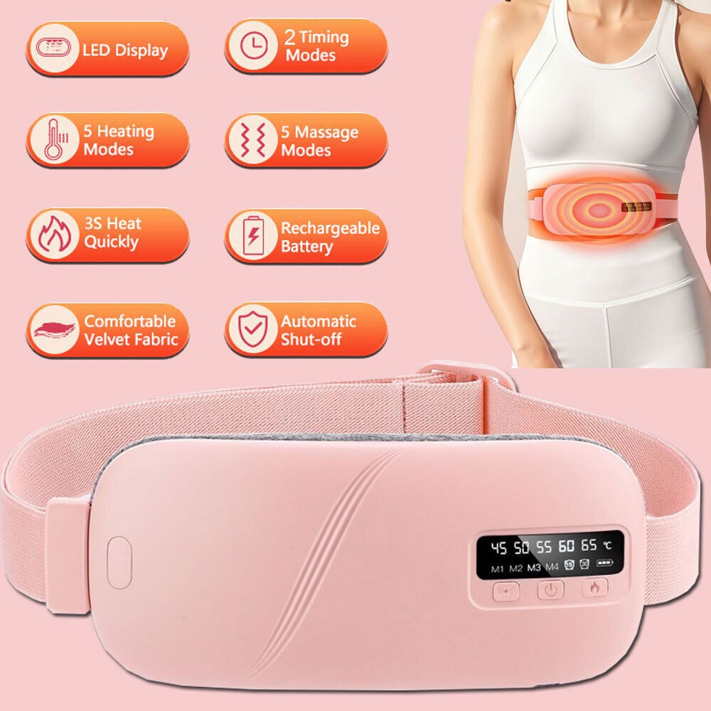 Electric Heating Menstrual Heat Pad Massage Belt For Period Pain Relief Cramps