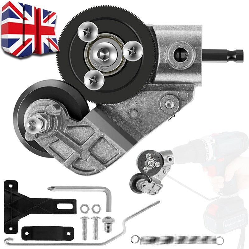 UK Electric Drill Shears Plate Cutter Attachment Metal Sheet Cutter Nibbler Saw