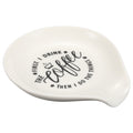 Ceramic Coffee Spoon Rest, 3.5 Inch Tea Spoon Holder Utensil Rest, White