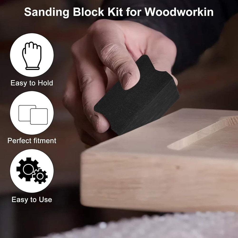 7 PCS Flexible EVA Foam Sanding Blocks Kit, Wet Dry Auto Body Sanding Tools