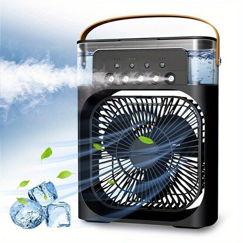 2X Portable Air Cooler Fan Black & White Evaporative AC Humidifier UK