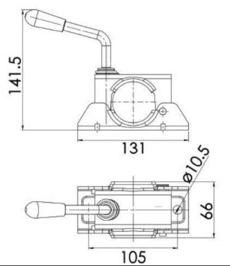 Heavy Duty Caravan Jockey Wheel & Clamp 48MM Trailer Plastic Rim Wind UK Seller