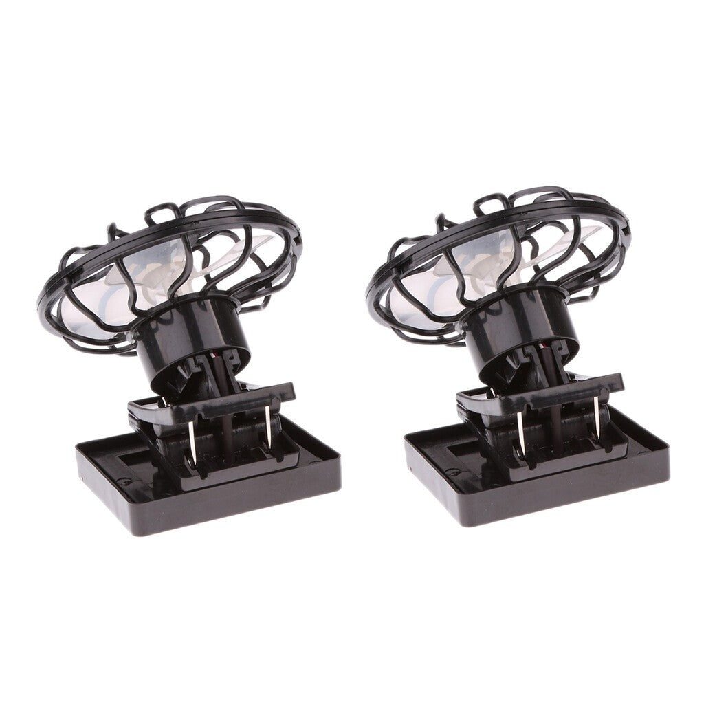 2Pcs Mini Solar Sun Power Panel Fan Outdoor Hat Clip-on Cooler Outdoor Camping