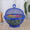 Fruit Fly Proof Fruit Bowl, Large Capacity Mesh Fruit Basket with Lid Cover