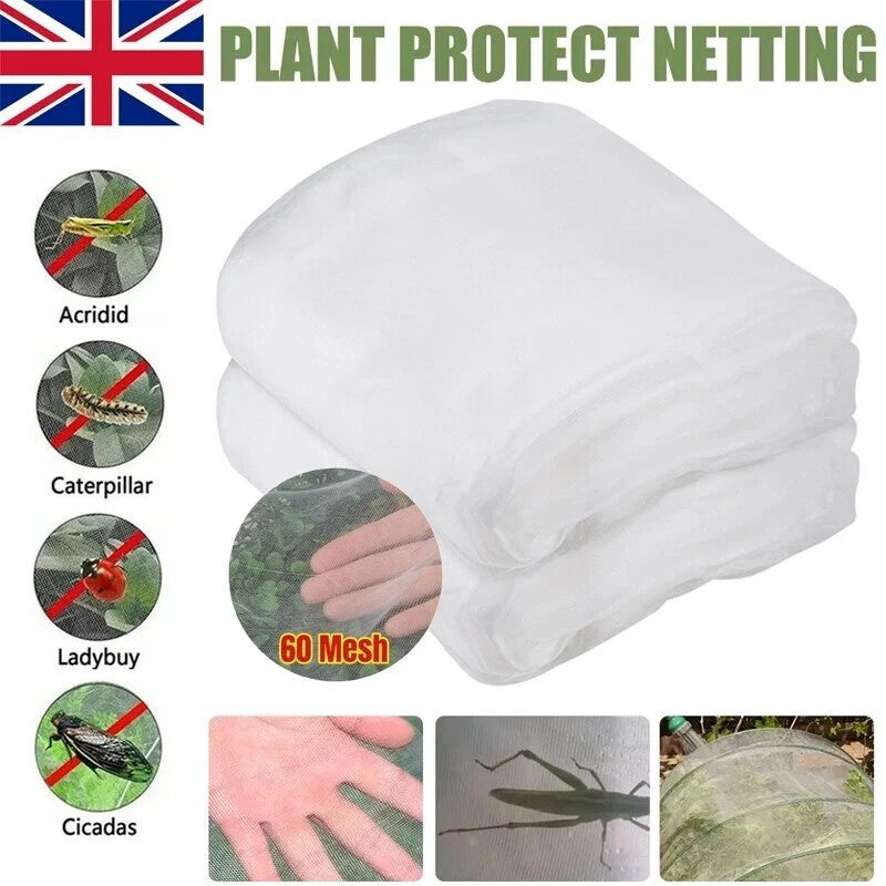 White Garden Protect Netting For Vegetable Crop Plant Fine Mesh Birds Insect Net