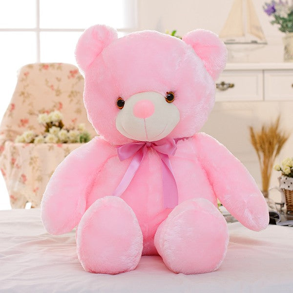 Creative Light Up LED Teddy Bear Stuffed Animals Plush Toy Colorful Glowing Chri