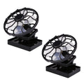 Mini Solar Power Clip Fan 2Pcs For Outdoor Hat Camping Cooling Use