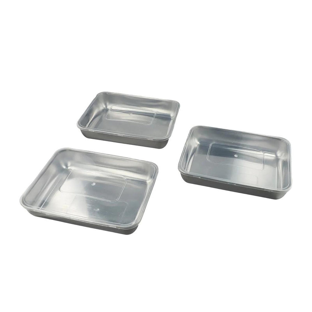3Pcs Food Storage Containers Stainless Steel 2200ml for Picnic Fridge Pantry