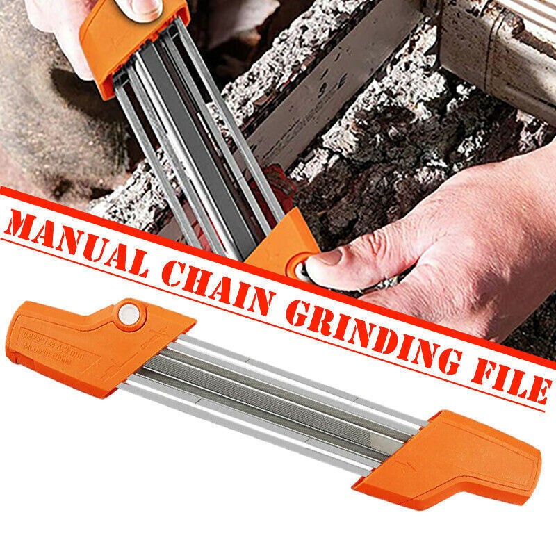 2 IN 1 Manual Easy Chainsaw File Sharpener 4.8mm For Stihl 0.325''Chain UK