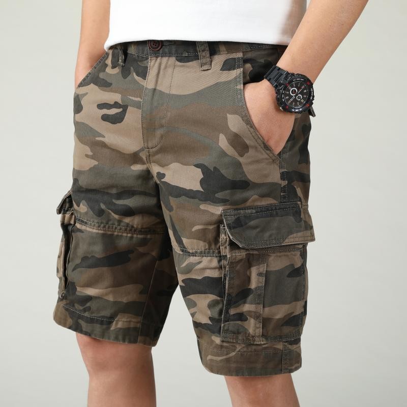 Mens Cargo Shorts Army Combat Camouflage Jeans Camo  Work Casual Half Pant.*