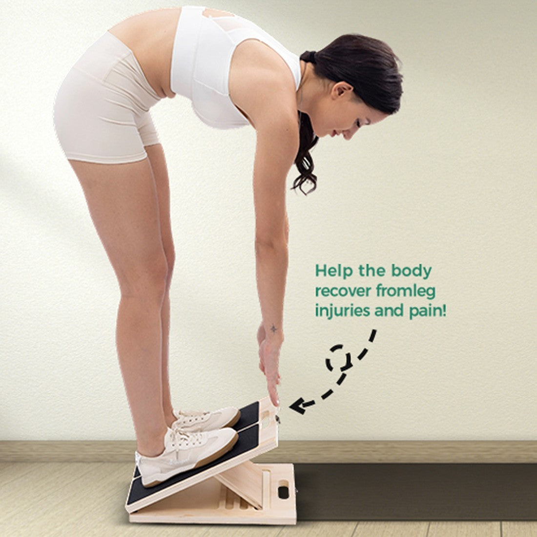 Foldable Wooden Calf Incline Slant Board Yoga Workout Leg Stretcher UK