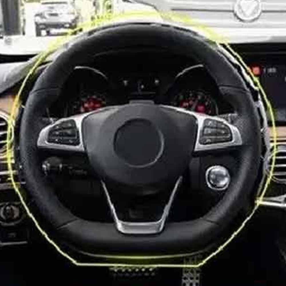 Mercedes AMG Logo Steering Wheel D Shape Interior Mark Badge Emblem 2015 - 2018