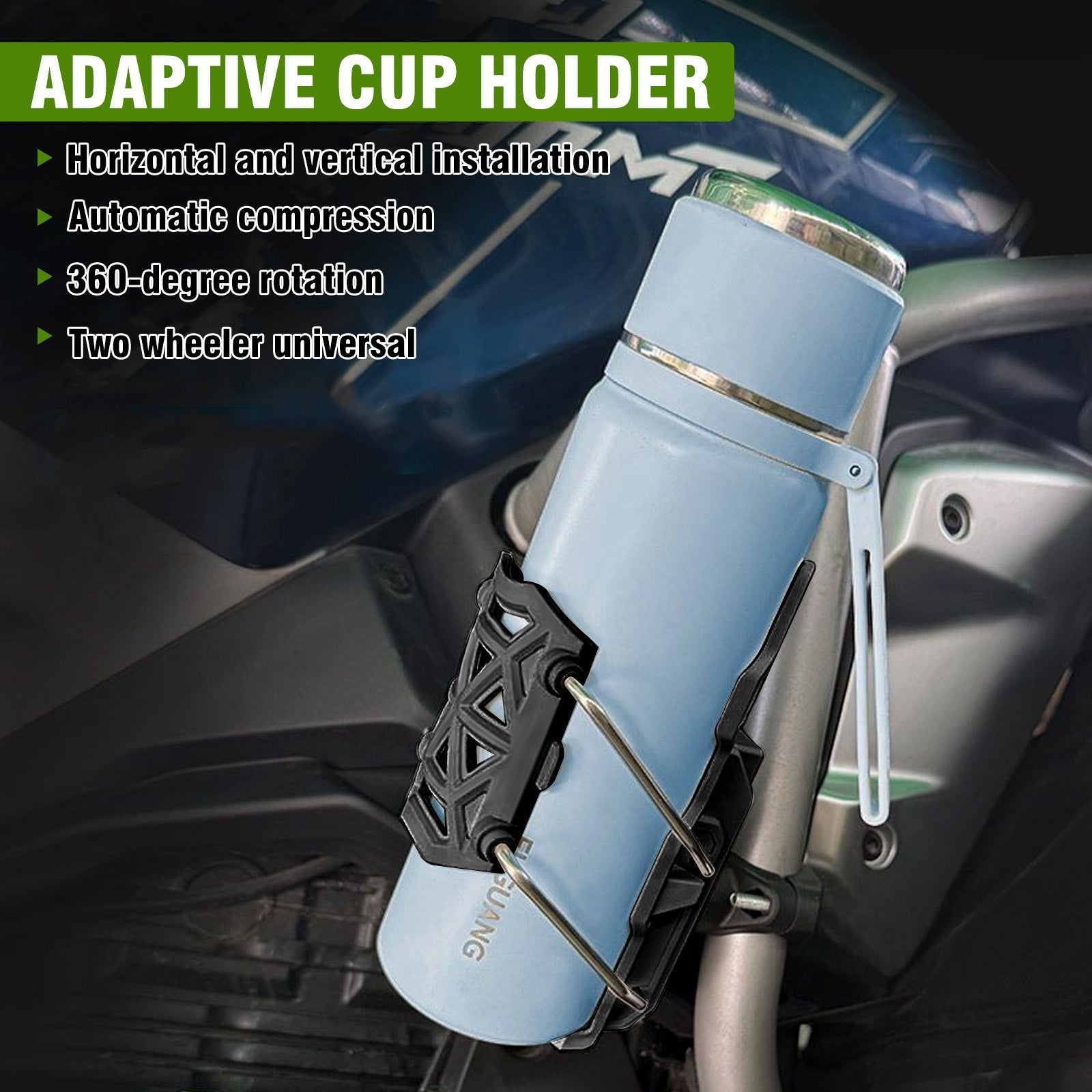 Self-Adjusting Cup Holder Handlebar Drink Bottle Holder For Bicycle Motorcycle