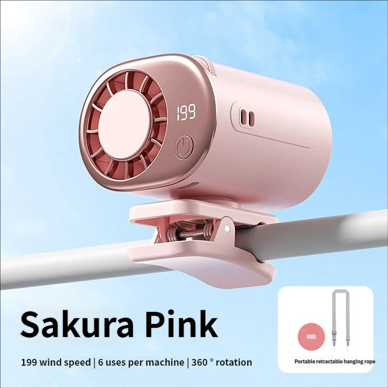 Portable Waist Clip Fan, Cooling Fan with Ice Compress, Rechargeable USB Cooling