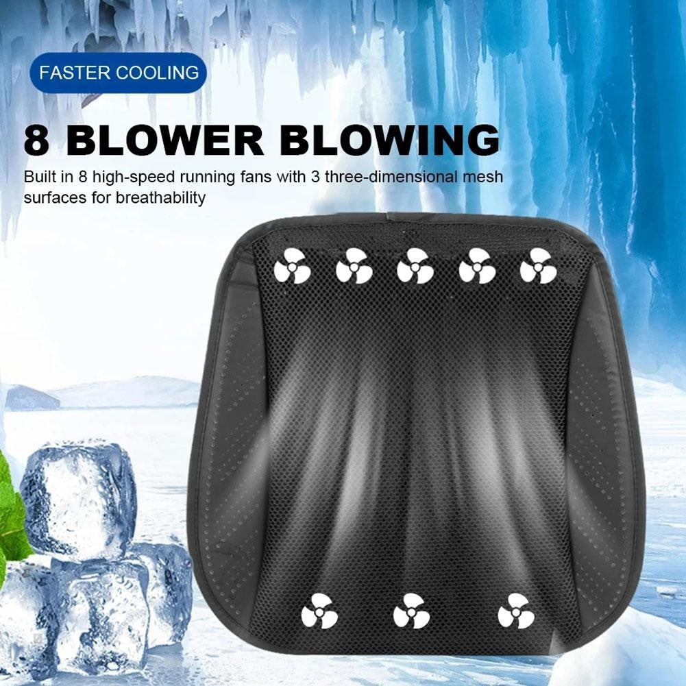 Universal Car Cool Seat 3D Spacerwith 8 Fan Cooling Ventilation Summer UK Stock
