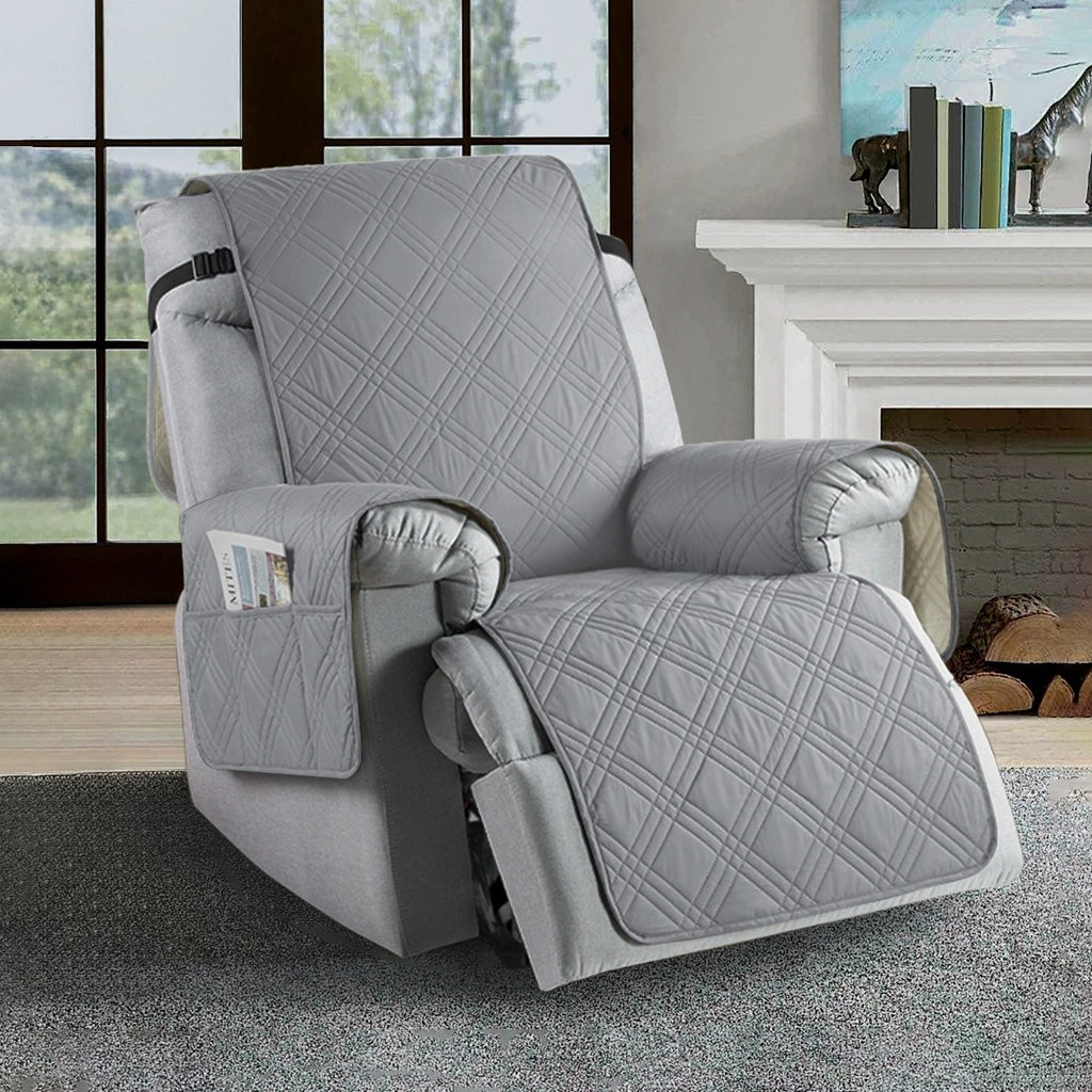 Waterproof Recliner Chair Sofa Covers with Pocket Reversible Slipcover Protector
