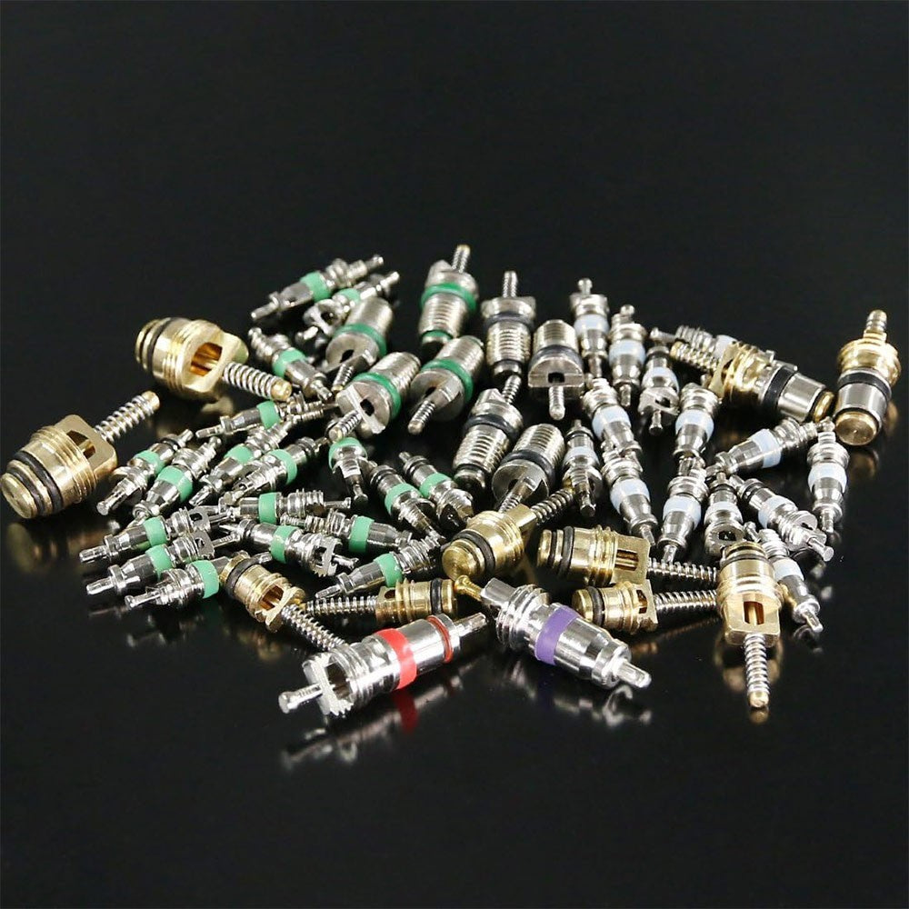 102Pcs R12 R134a Car Air Con Schrader Valve Core Remover Tool Kit A/C Repair