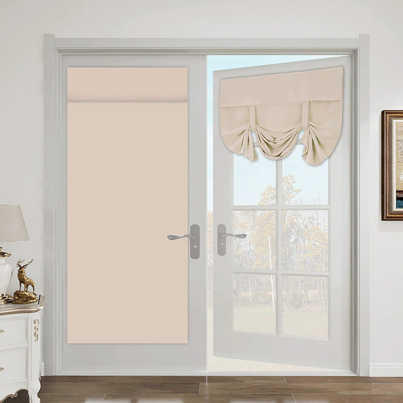 Blackout Door Curtains,French Door Blinds Stick on Curtains for Privacy and Ligh
