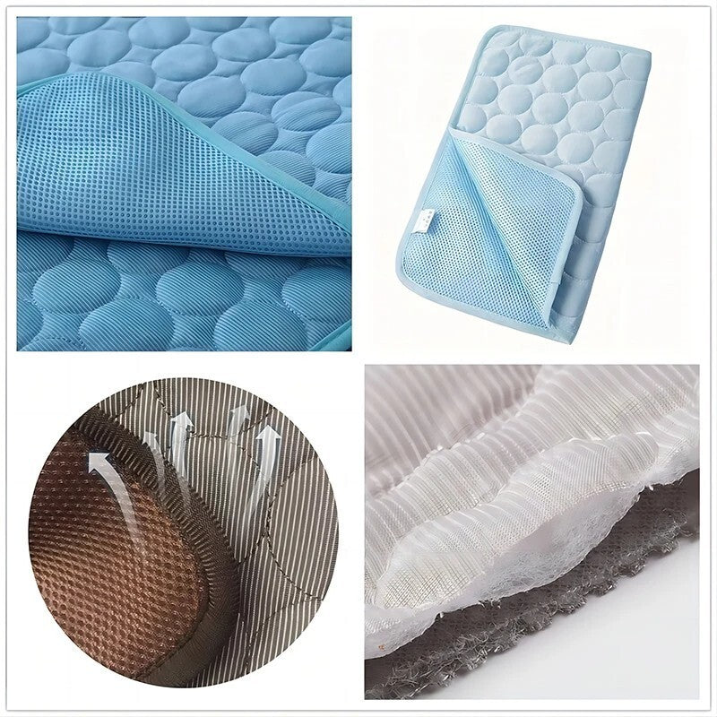 Summer Pet Cooling Mat - Extra Large Cold Bed for Dogs & Cats, Durable Blanket