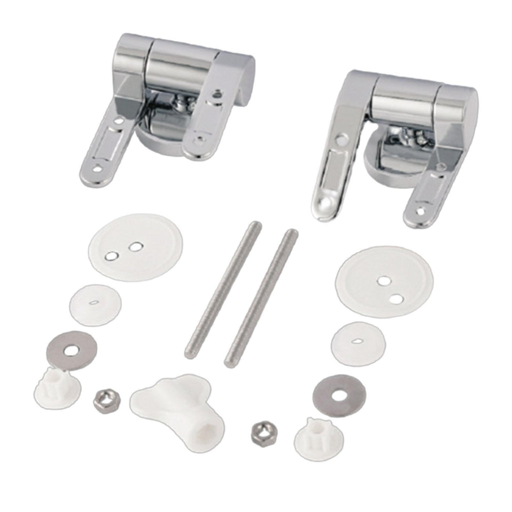 2pcs WC Toilet Seat Hinges Universal Hinge Replacement Hinge Set with Fittings